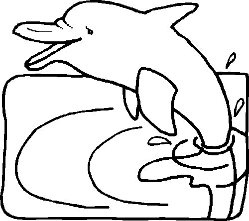Plansa de colorat cu Delfin 12 4